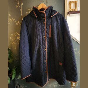Ralph Lauren navy Quilted Coat, XXL